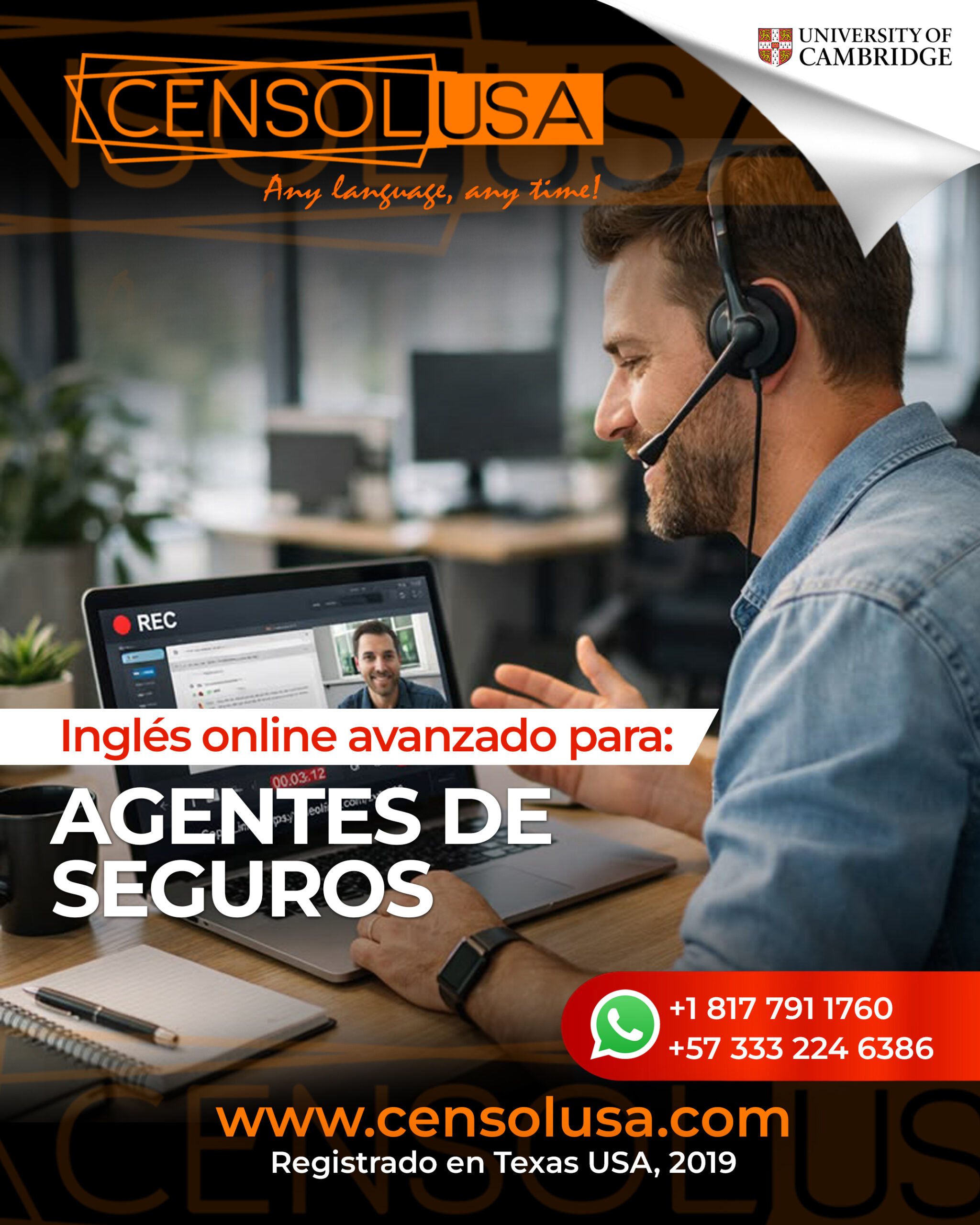 CENSOL USA FLYERS AGENTES DE SEGUROS